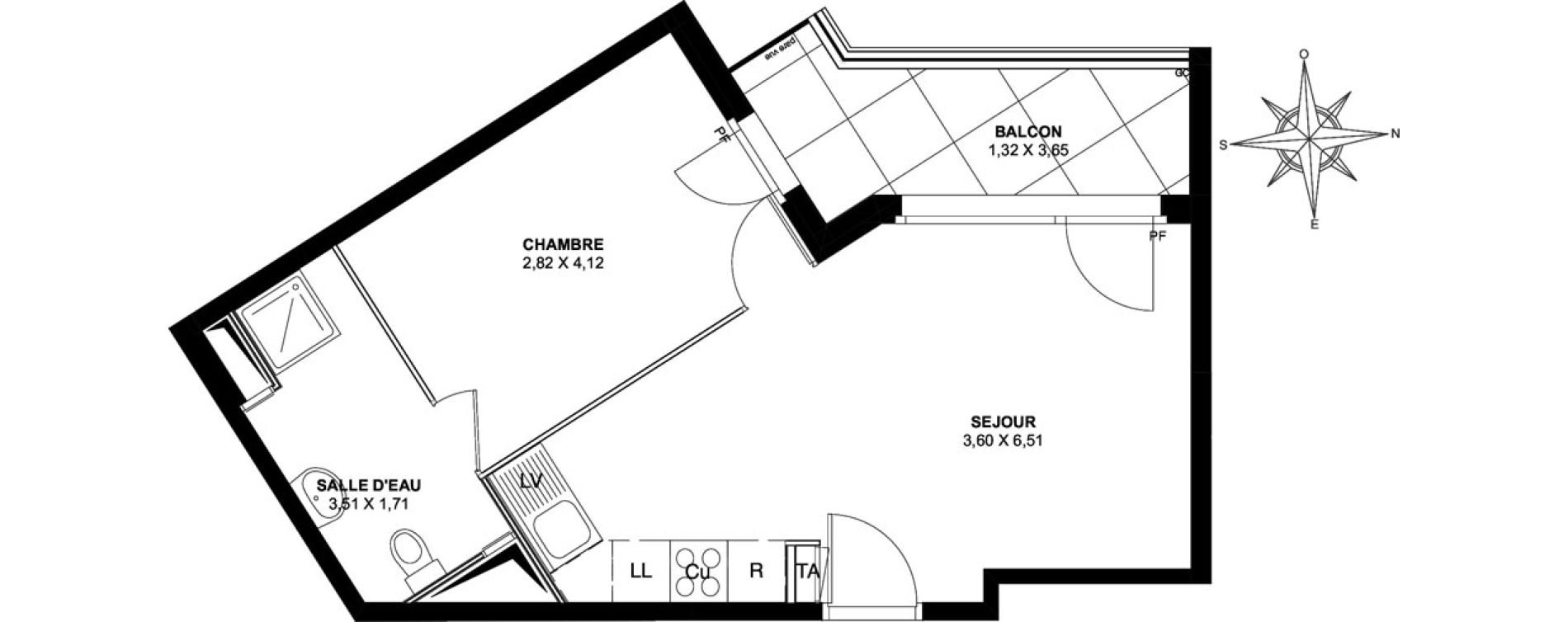 Appartement T2 de 39,16 m2 &agrave; Pierrefitte-Sur-Seine Centre