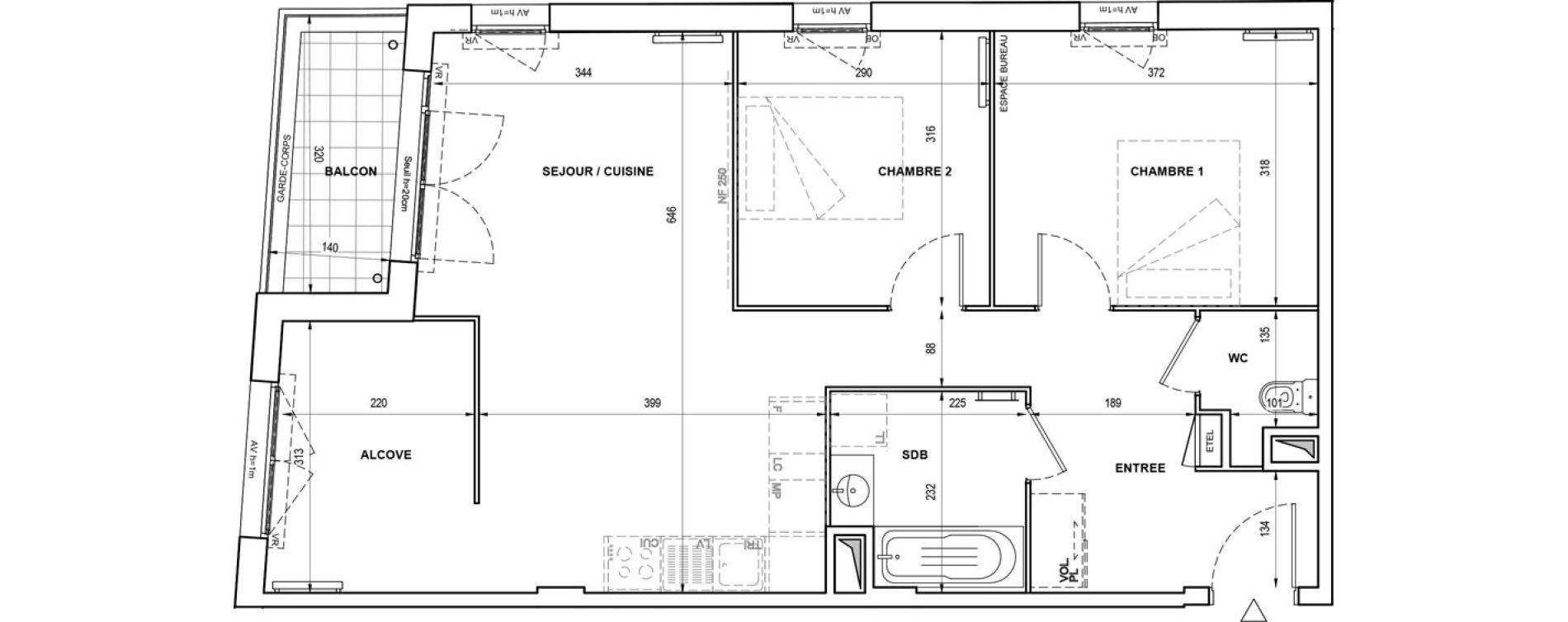 Appartement T3 de 69,47 m2 &agrave; Romainville Bas pays