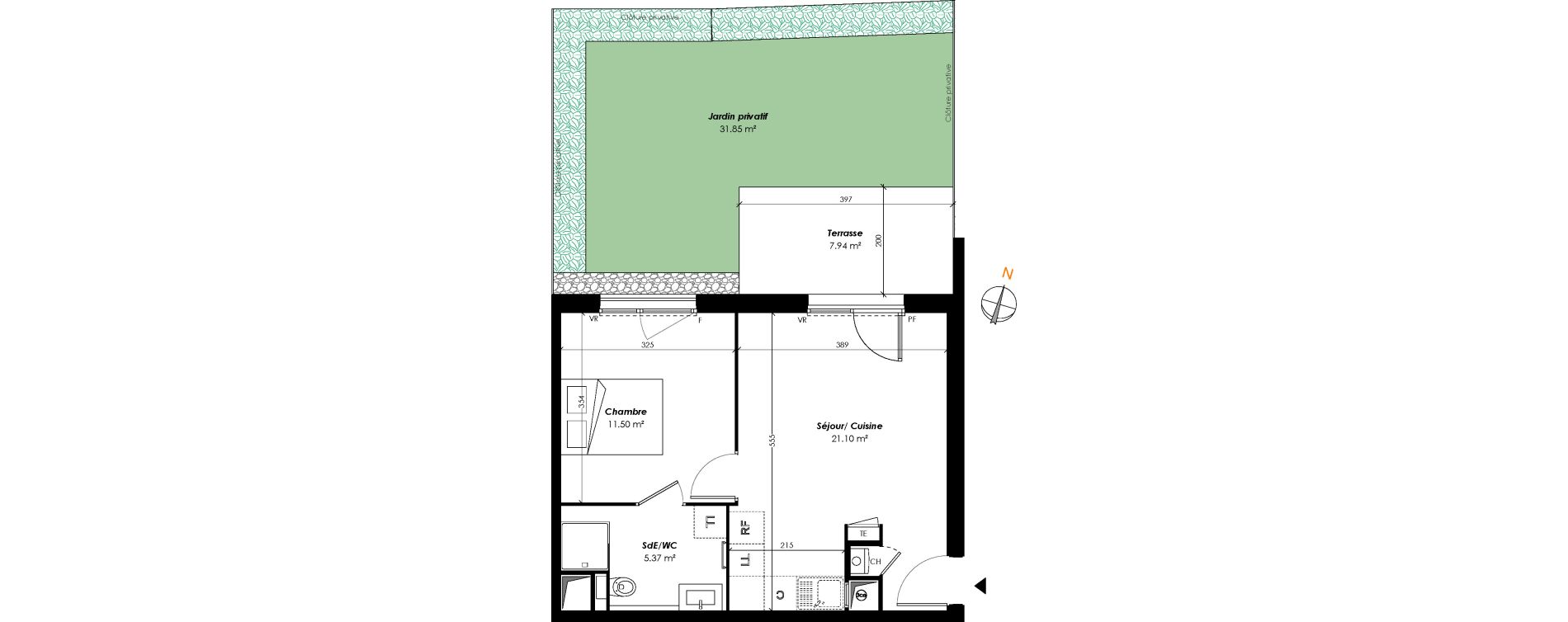 Appartement T2 de 37,97 m2 &agrave; Romainville Centre