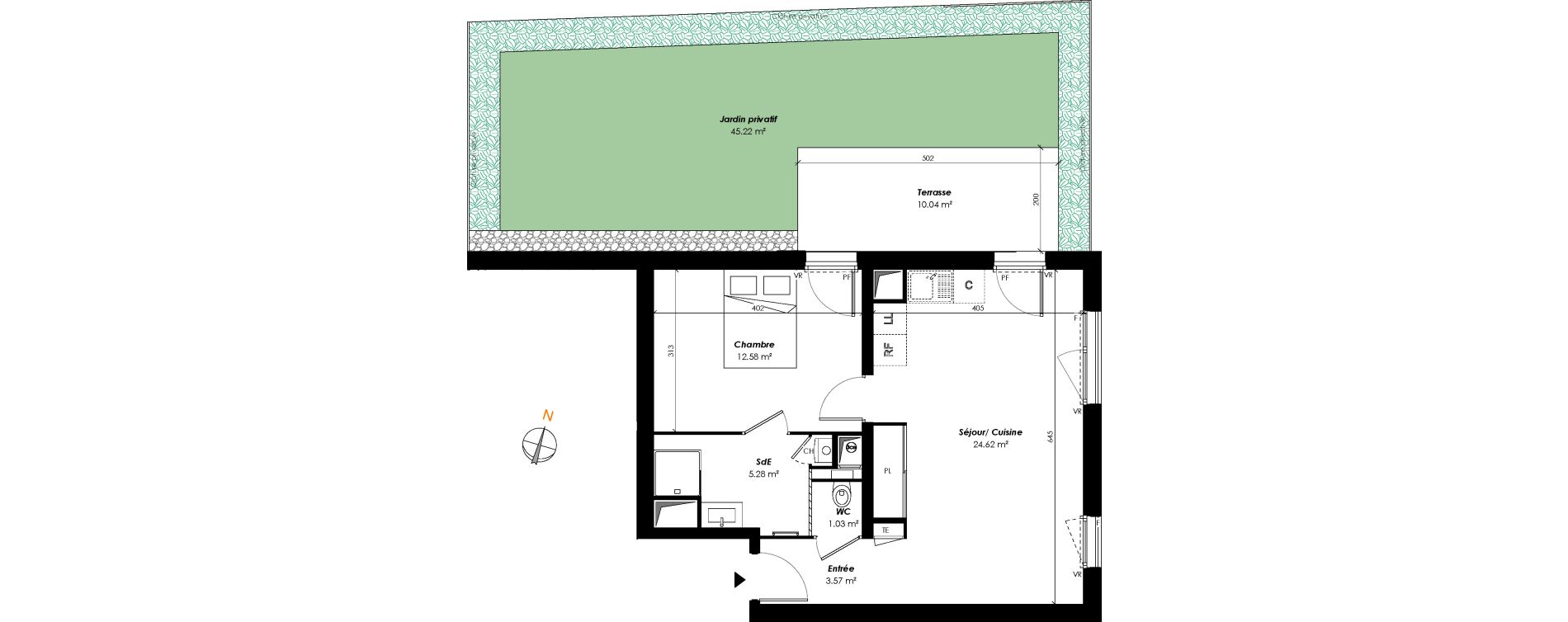 Appartement T2 de 47,08 m2 &agrave; Romainville Centre