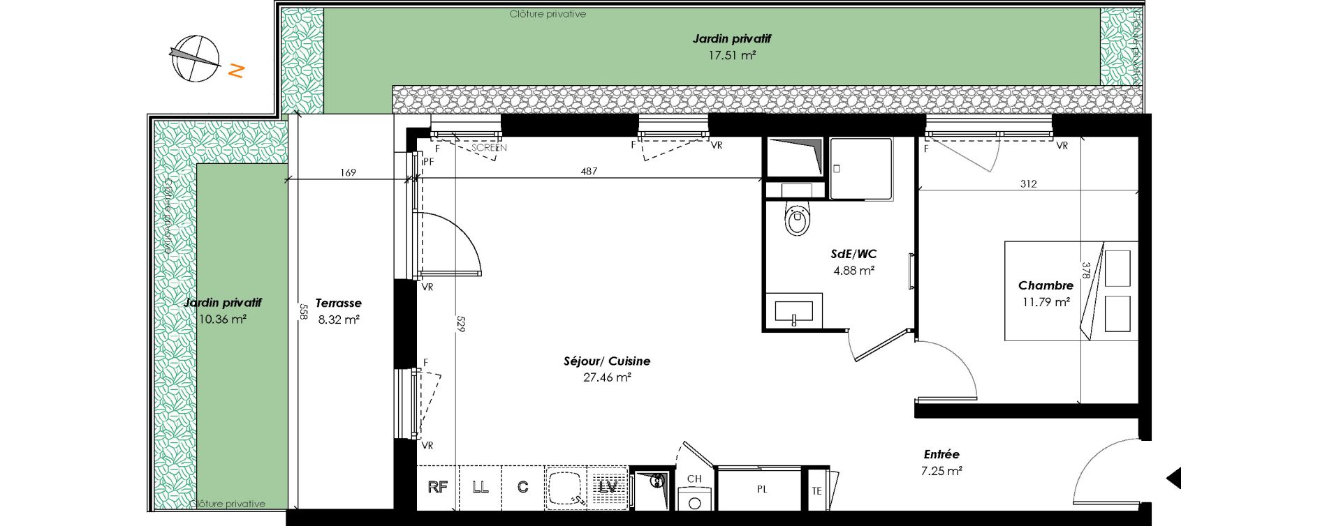 Appartement T2 de 51,38 m2 &agrave; Romainville Centre
