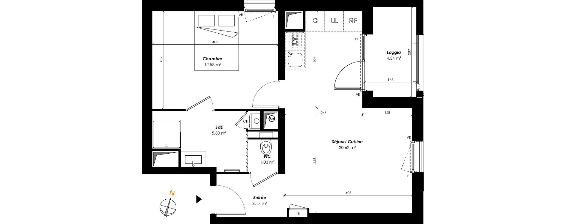 Appartement T2 de 42,70 m2 &agrave; Romainville Centre