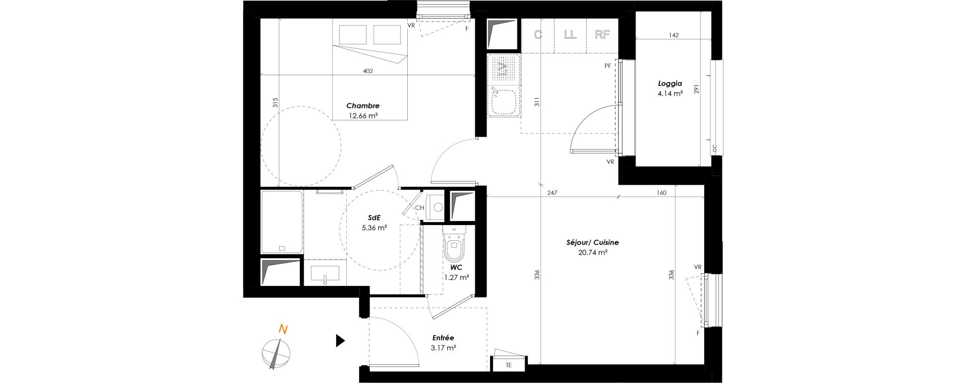 Appartement T2 de 43,20 m2 &agrave; Romainville Centre