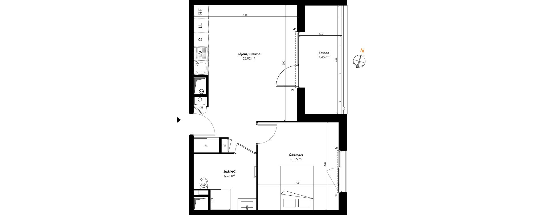 Appartement T2 de 44,12 m2 &agrave; Romainville Centre