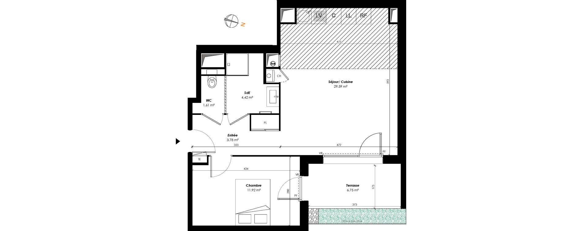 Appartement T2 de 51,32 m2 &agrave; Romainville Centre