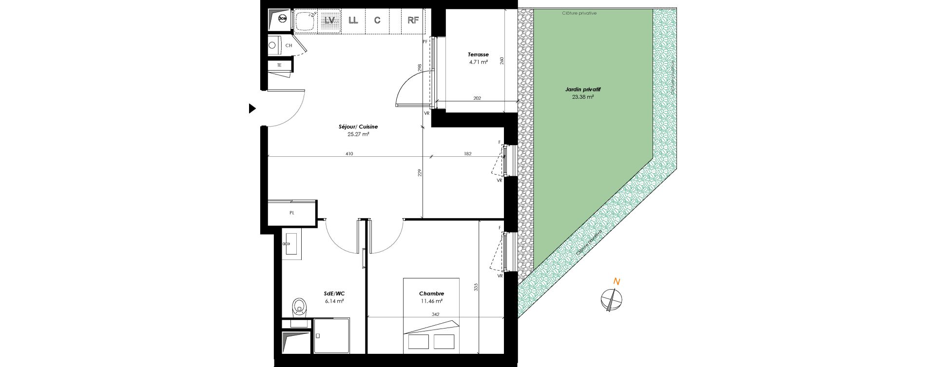 Appartement T2 de 42,87 m2 &agrave; Romainville Centre