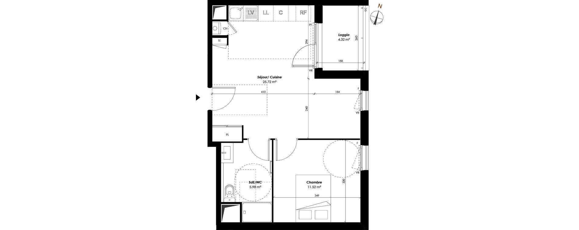 Appartement T2 de 43,22 m2 &agrave; Romainville Centre