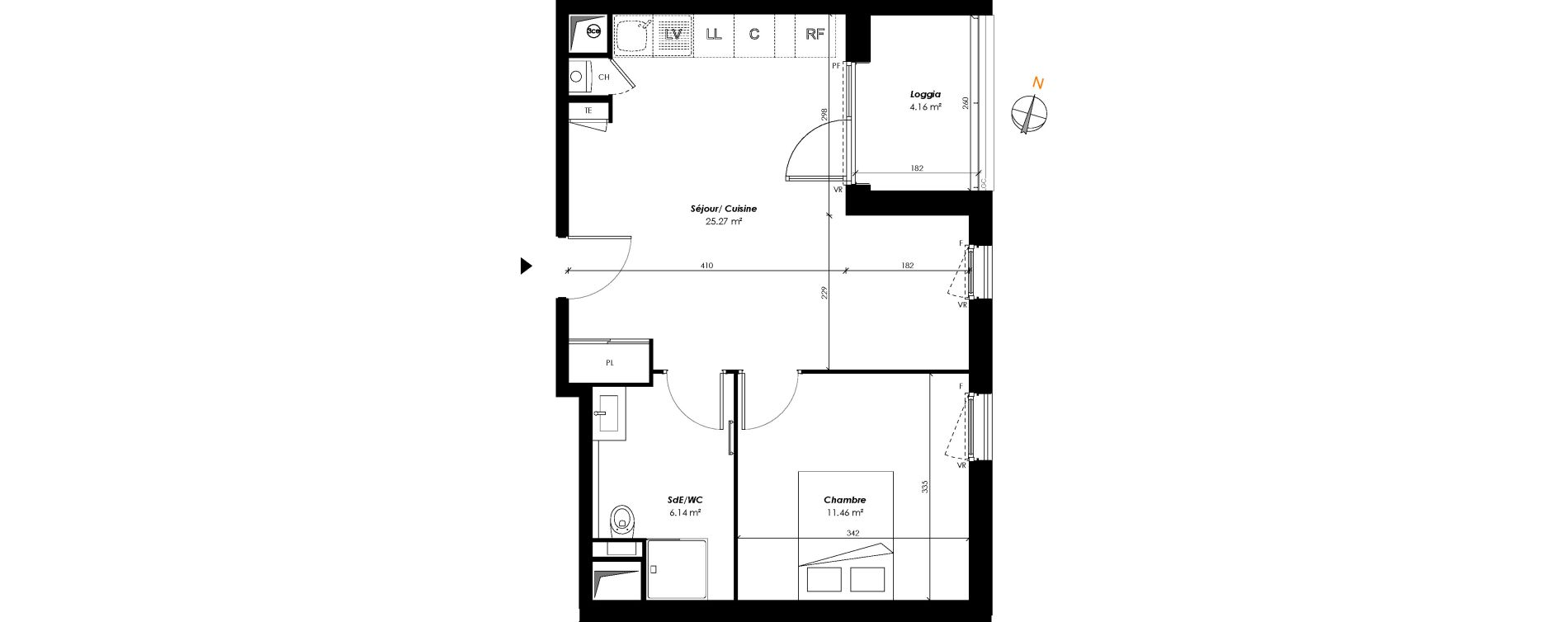 Appartement T2 de 42,87 m2 &agrave; Romainville Centre