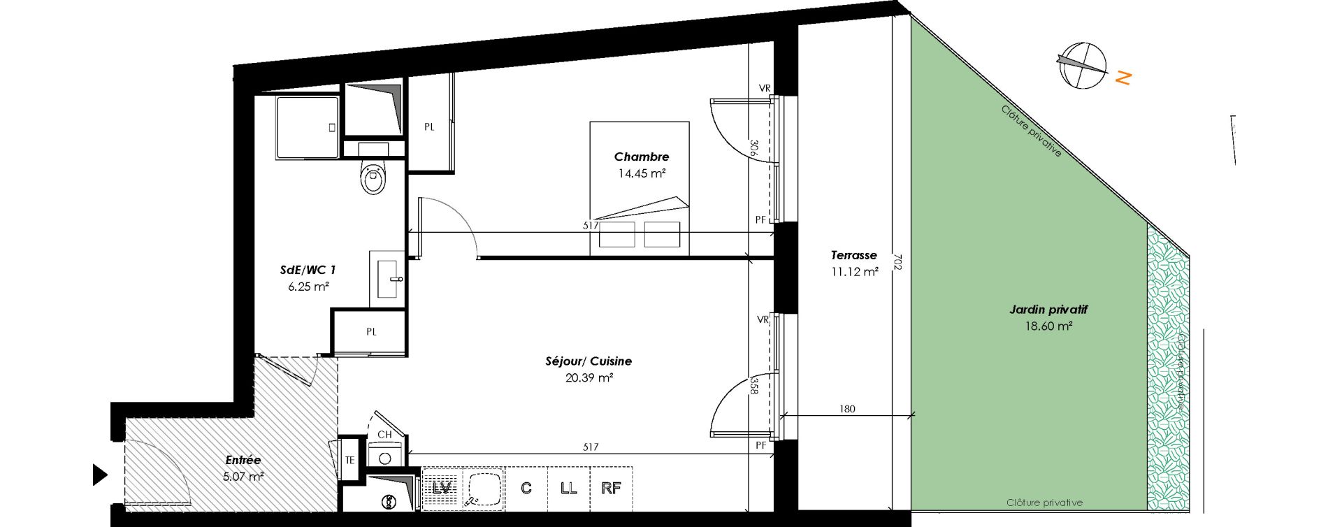 Appartement T2 de 46,16 m2 &agrave; Romainville Centre
