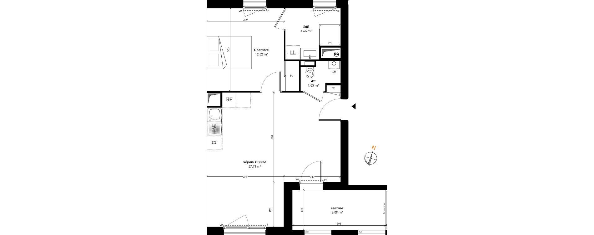 Appartement T2 de 46,72 m2 &agrave; Romainville Centre