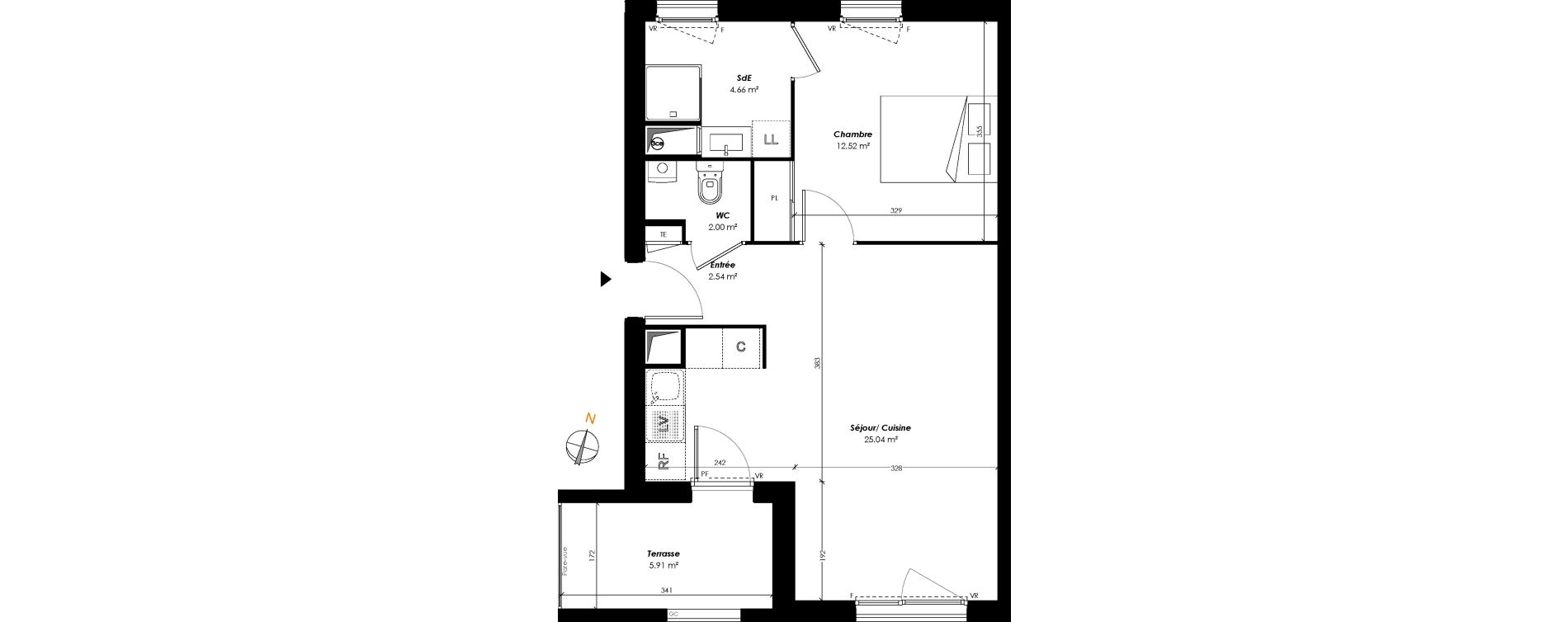 Appartement T2 de 46,76 m2 &agrave; Romainville Centre