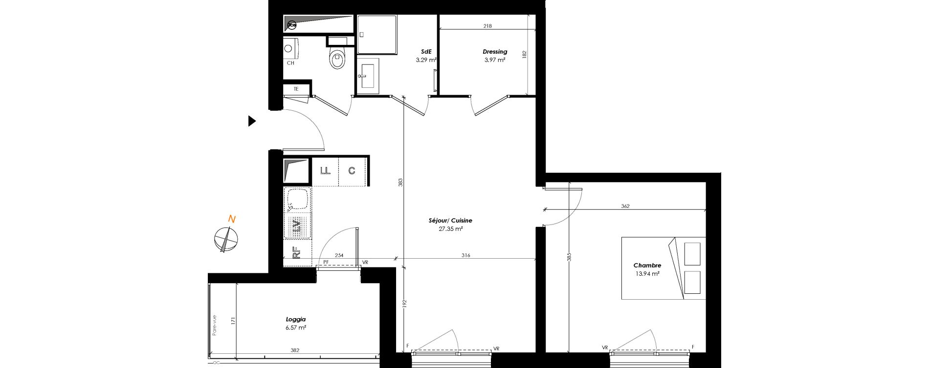 Appartement T2 de 50,30 m2 &agrave; Romainville Centre