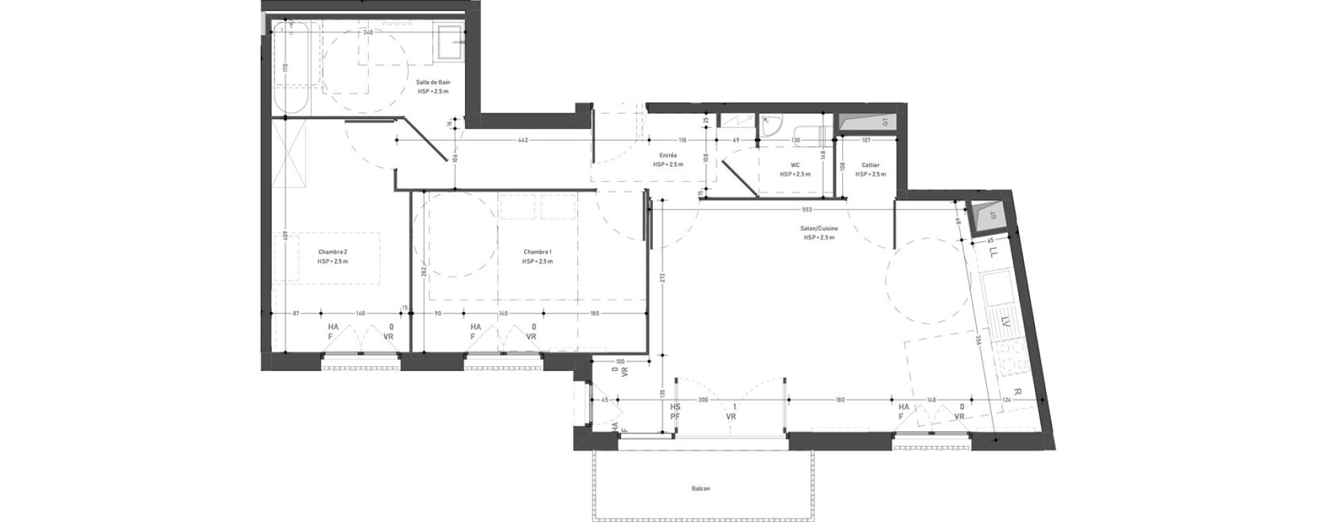 Appartement T3 de 65,30 m2 &agrave; Romainville Cachin