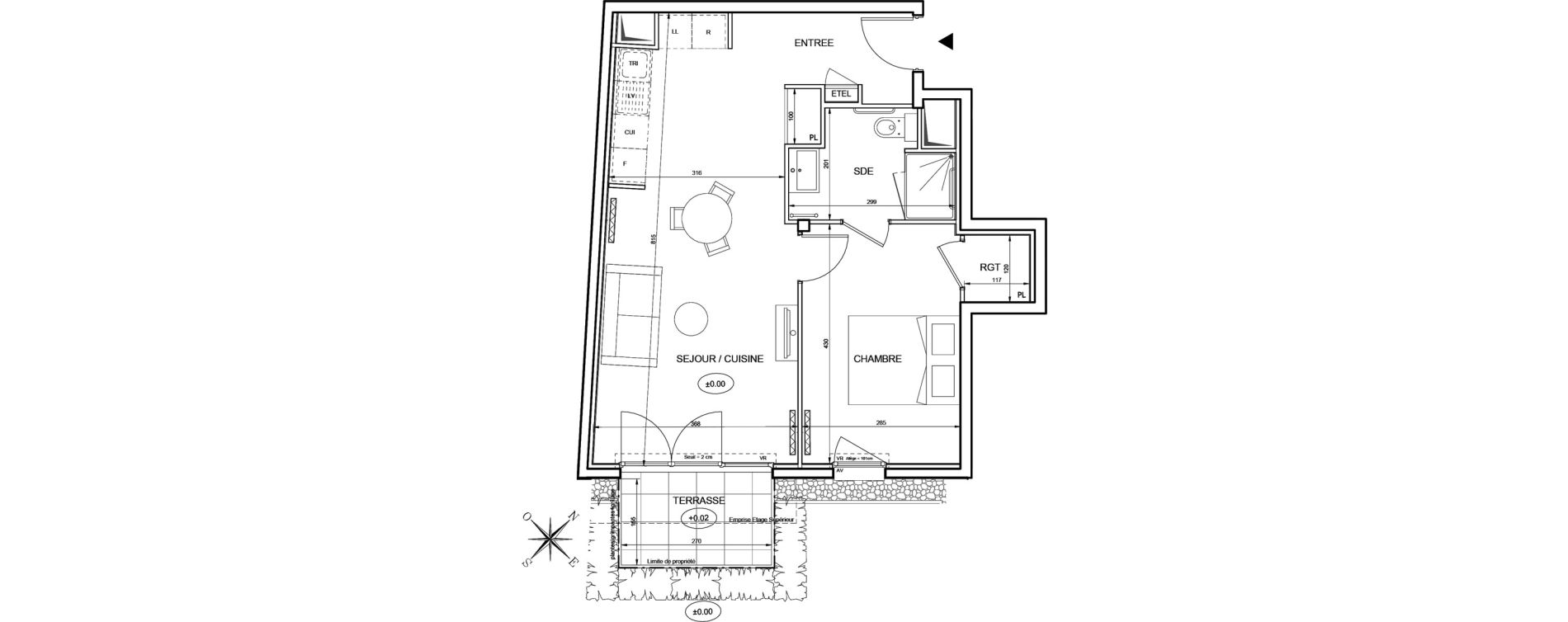 Appartement T2 de 49,04 m2 &agrave; Romainville Centre