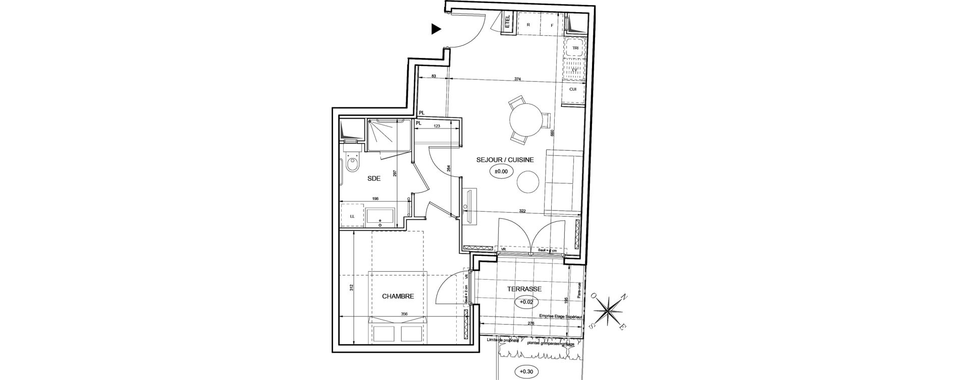 Appartement T2 de 43,37 m2 &agrave; Romainville Centre