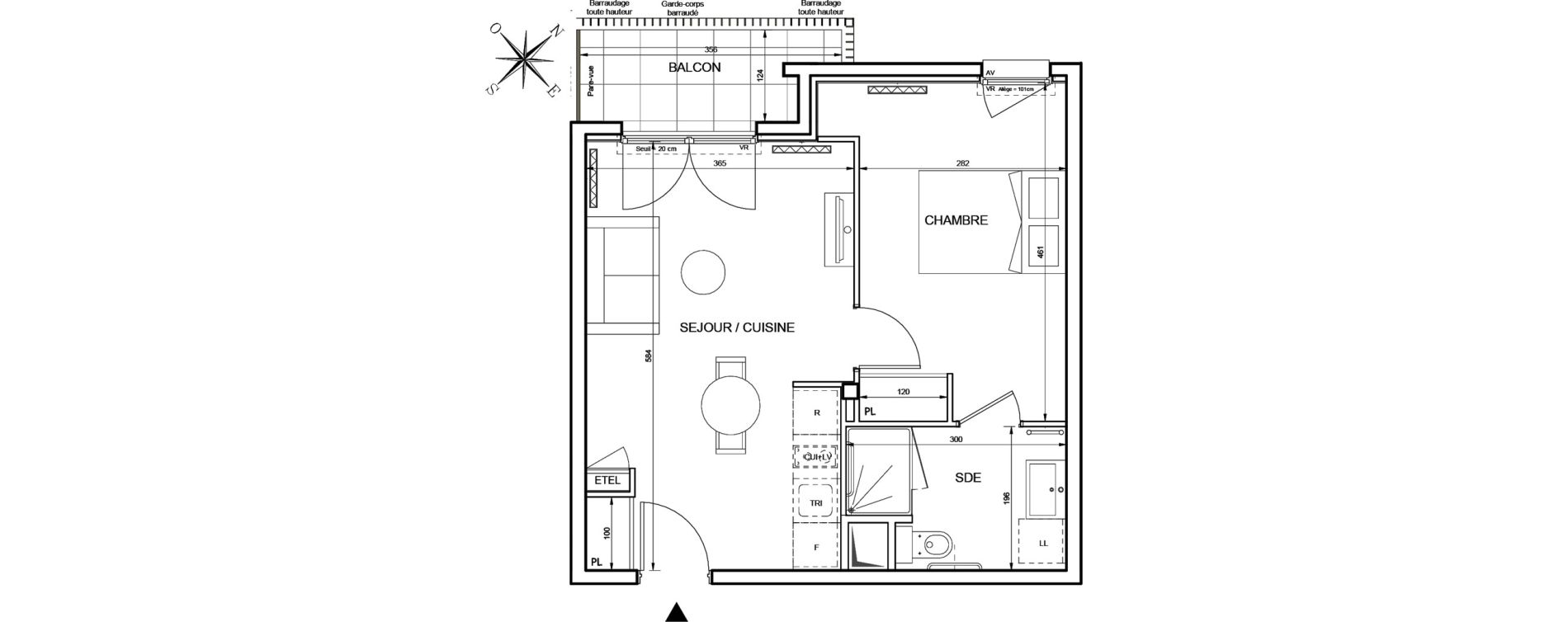 Appartement T2 de 39,28 m2 &agrave; Romainville Centre