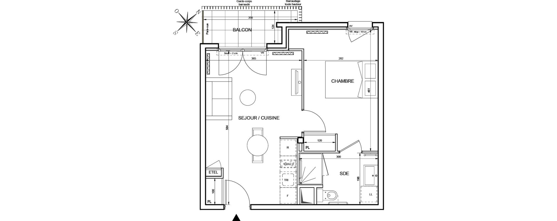 Appartement T2 de 39,29 m2 &agrave; Romainville Centre