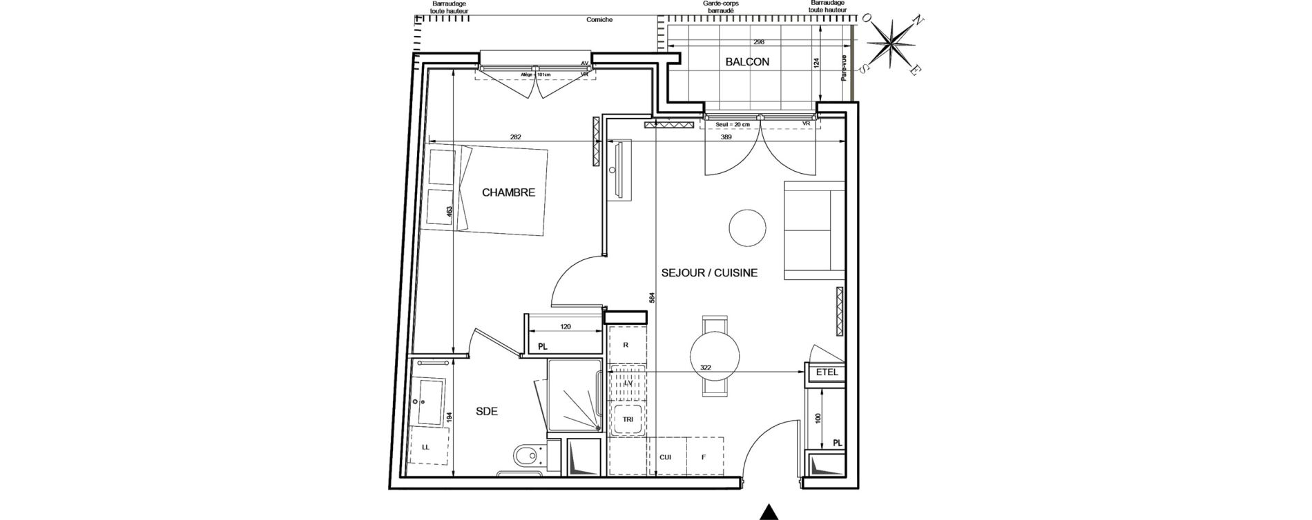 Appartement T2 de 41,76 m2 &agrave; Romainville Centre