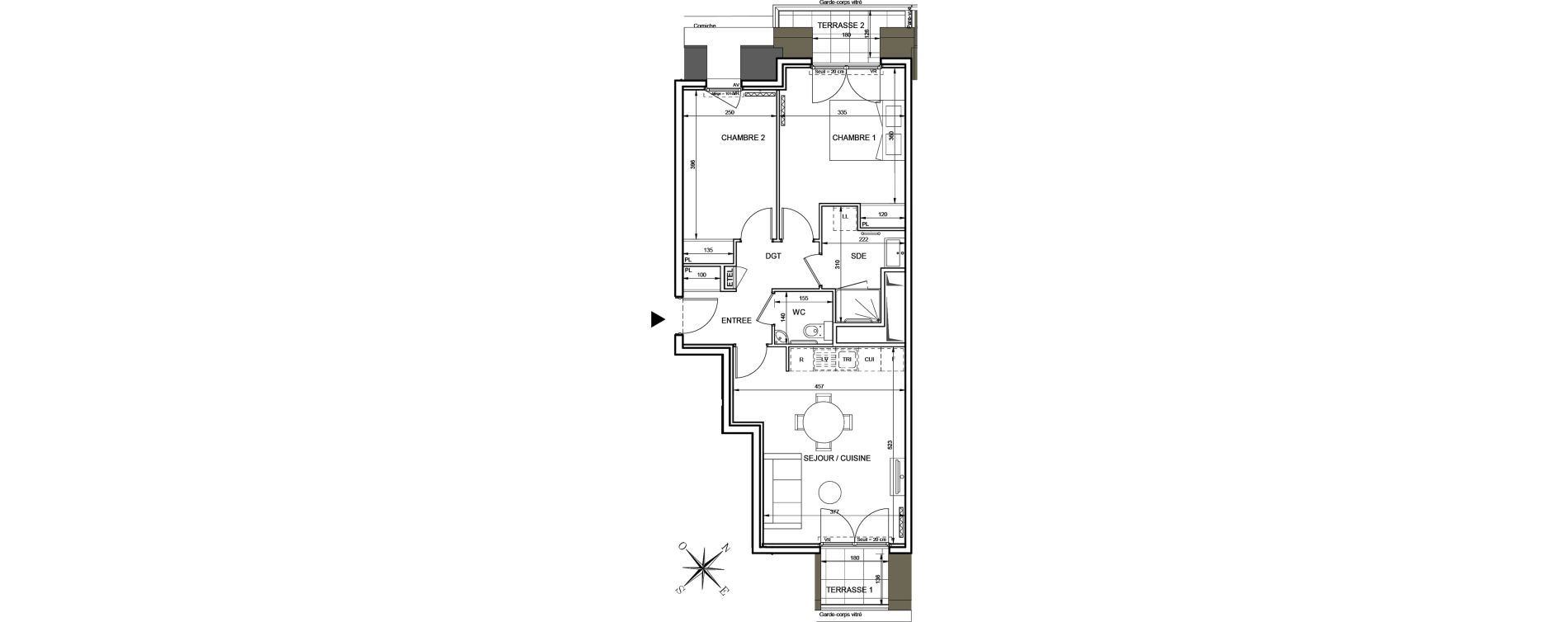 Appartement T3 de 60,06 m2 &agrave; Romainville Centre