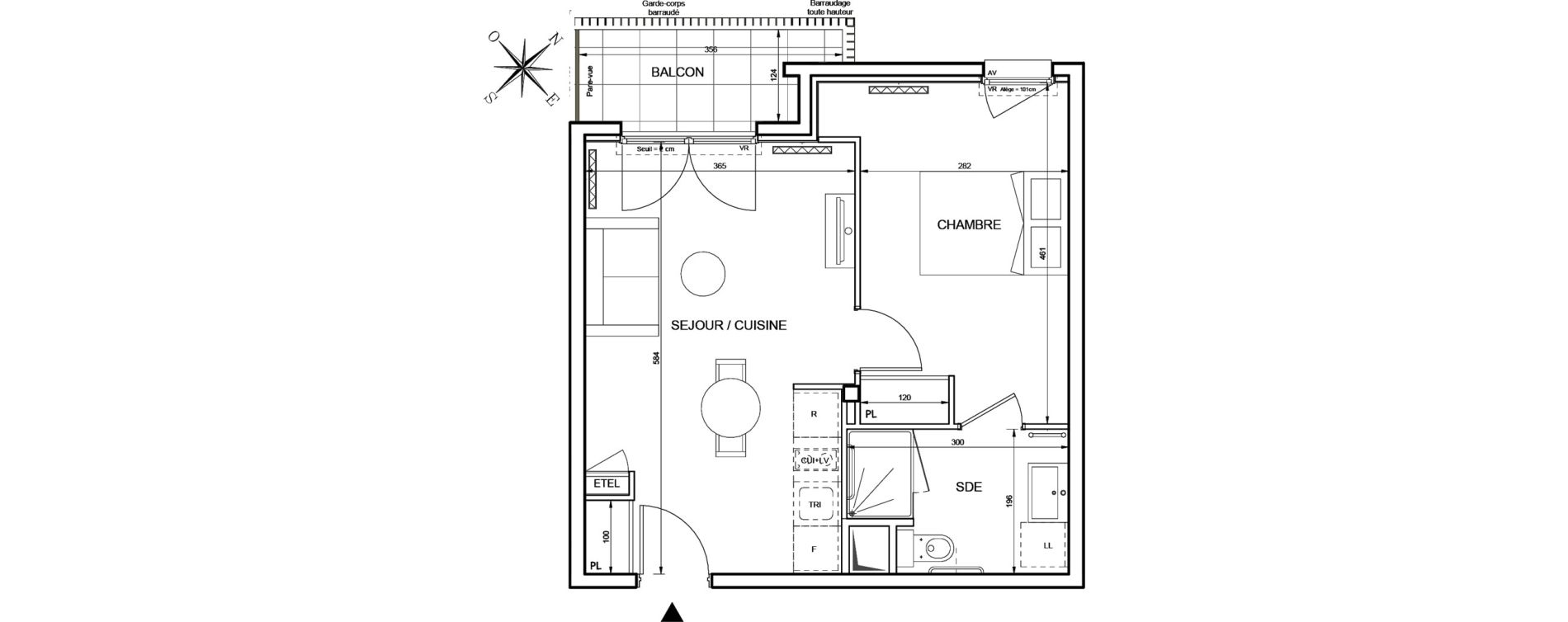 Appartement T2 de 39,27 m2 &agrave; Romainville Centre