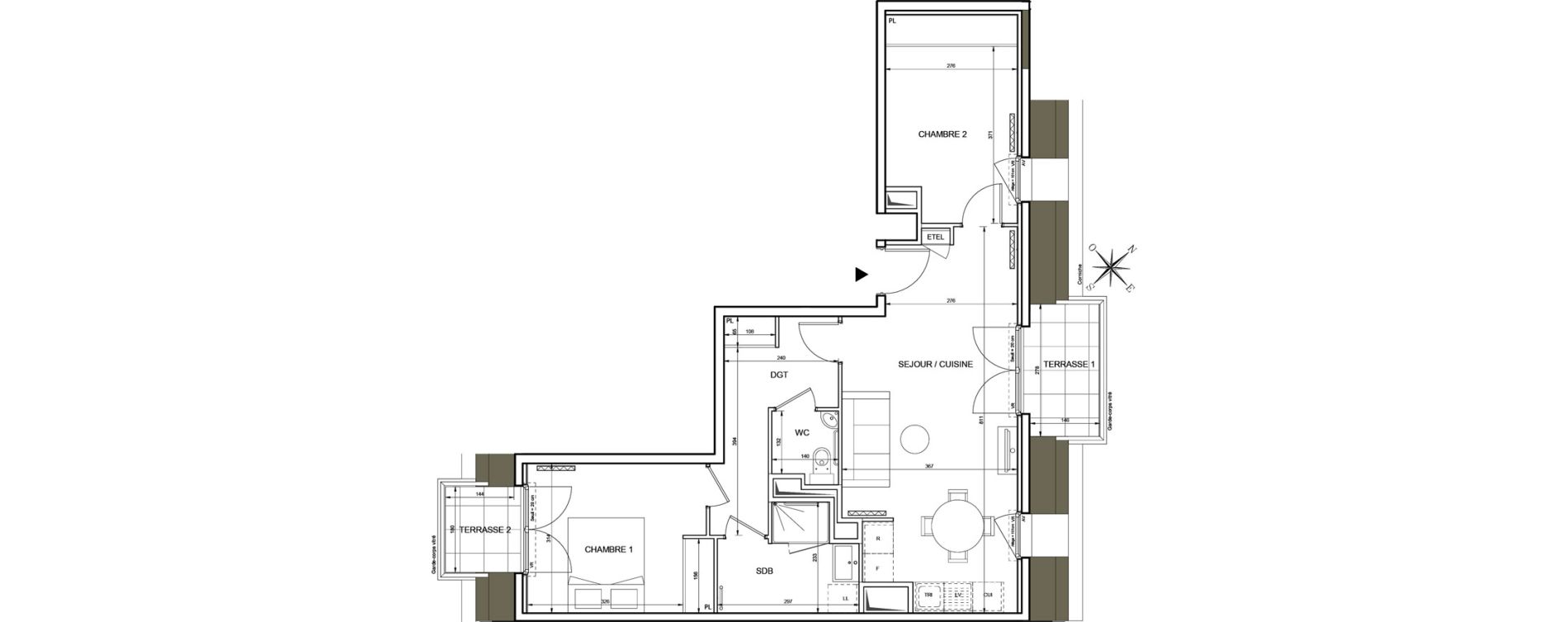 Appartement T3 de 64,36 m2 &agrave; Romainville Centre