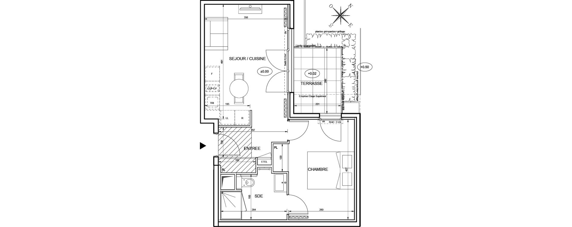 Appartement T2 de 40,72 m2 &agrave; Romainville Centre
