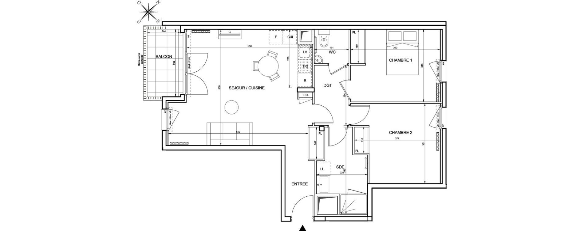 Appartement T3 de 70,65 m2 &agrave; Romainville Centre
