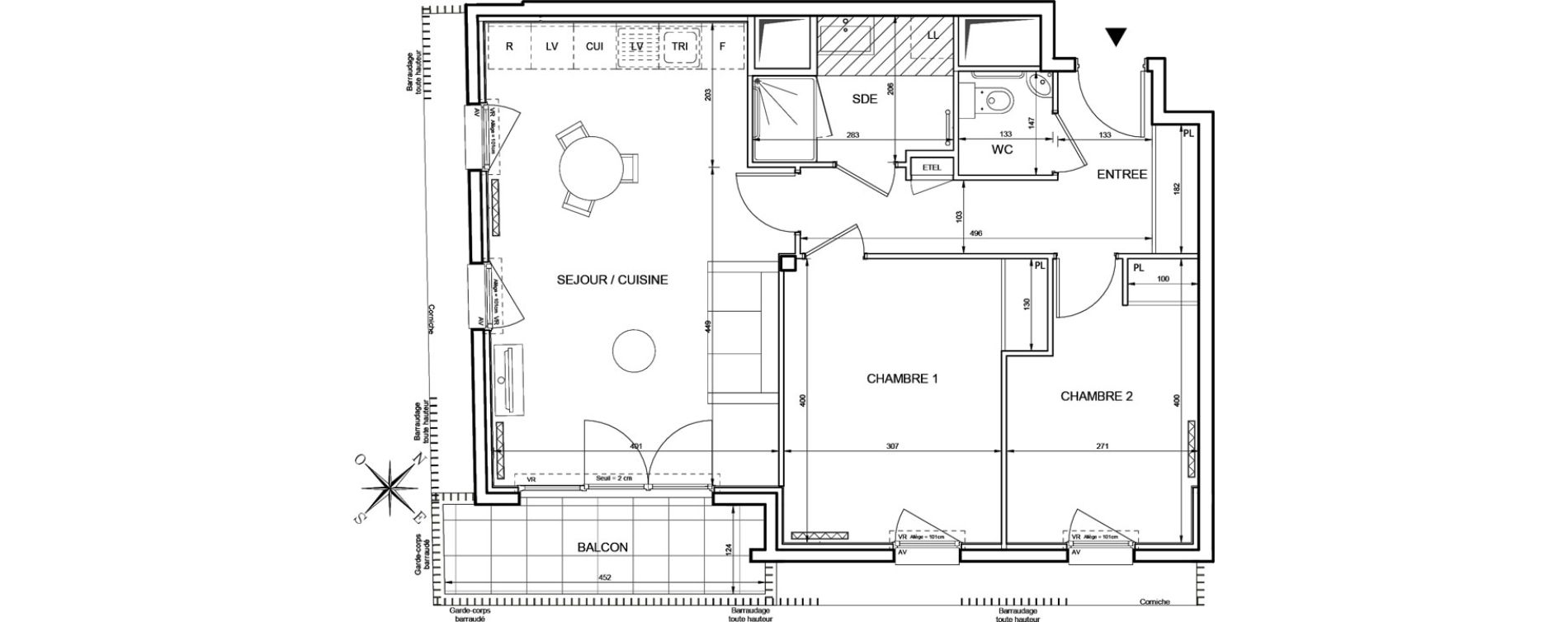 Appartement T3 de 64,41 m2 &agrave; Romainville Centre