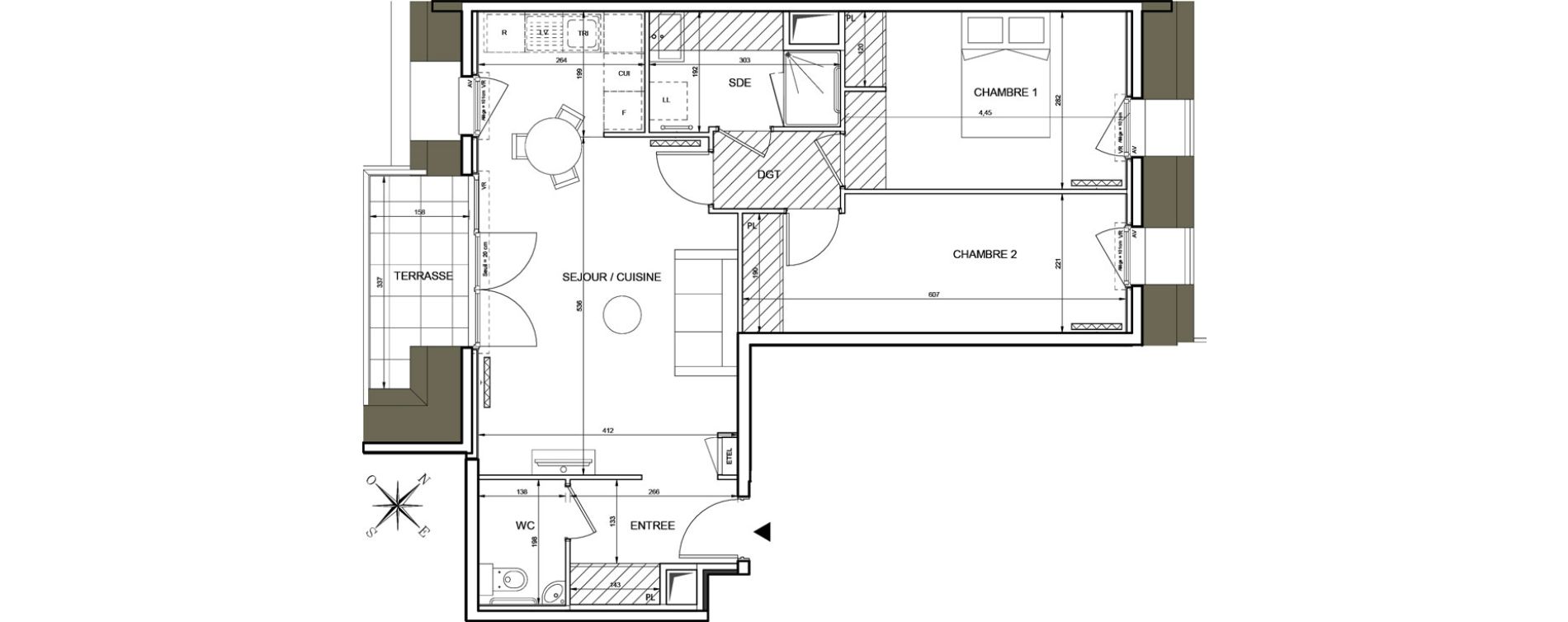 Appartement T3 de 66,86 m2 &agrave; Romainville Centre