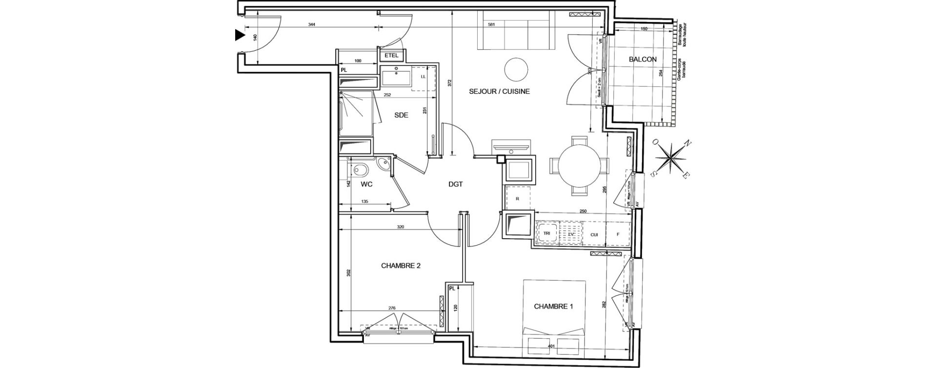 Appartement T3 de 62,25 m2 &agrave; Romainville Centre