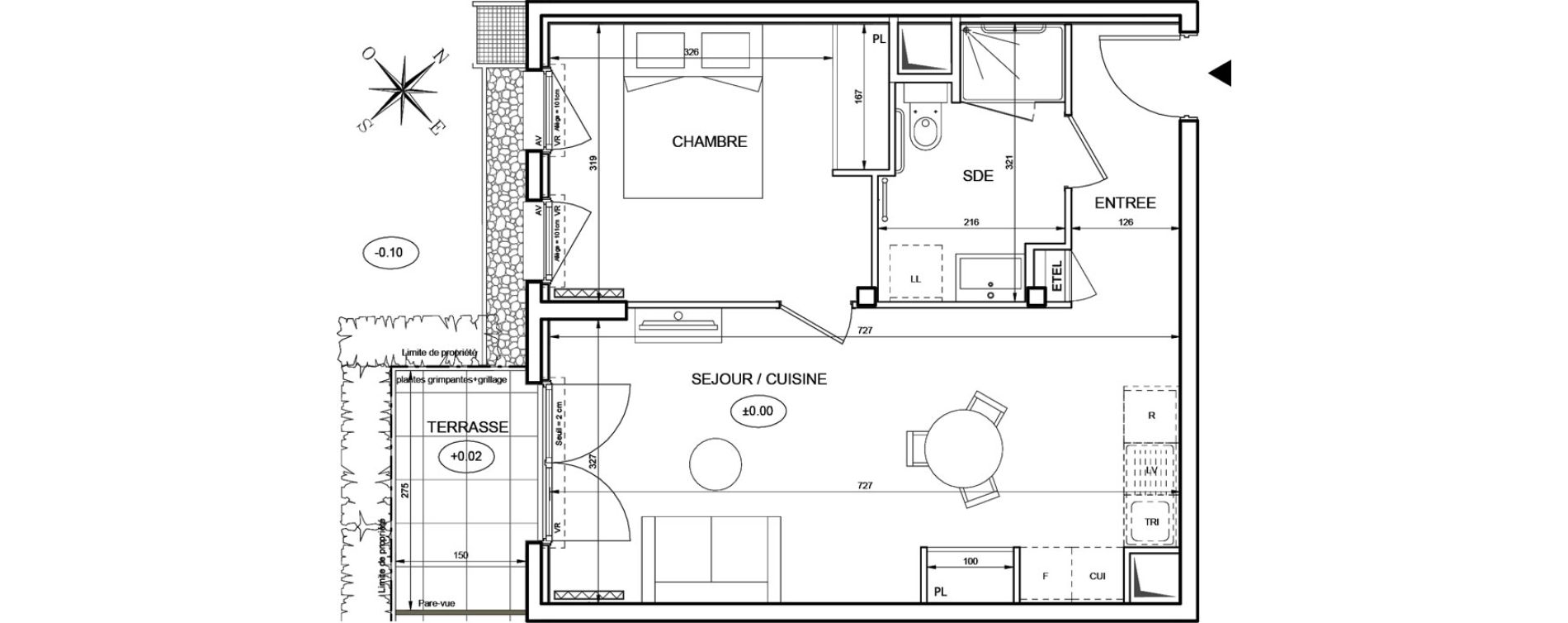 Appartement T2 de 46,10 m2 &agrave; Romainville Centre