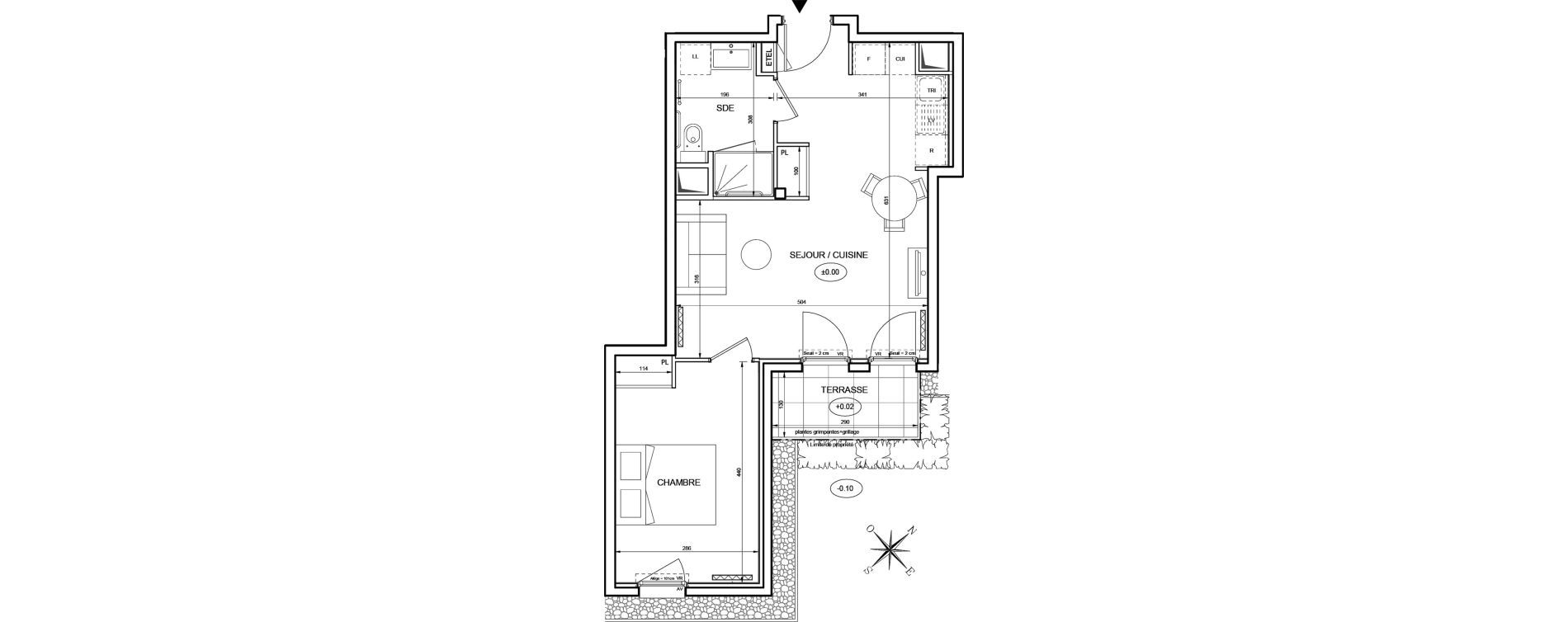 Appartement T2 de 44,25 m2 &agrave; Romainville Centre