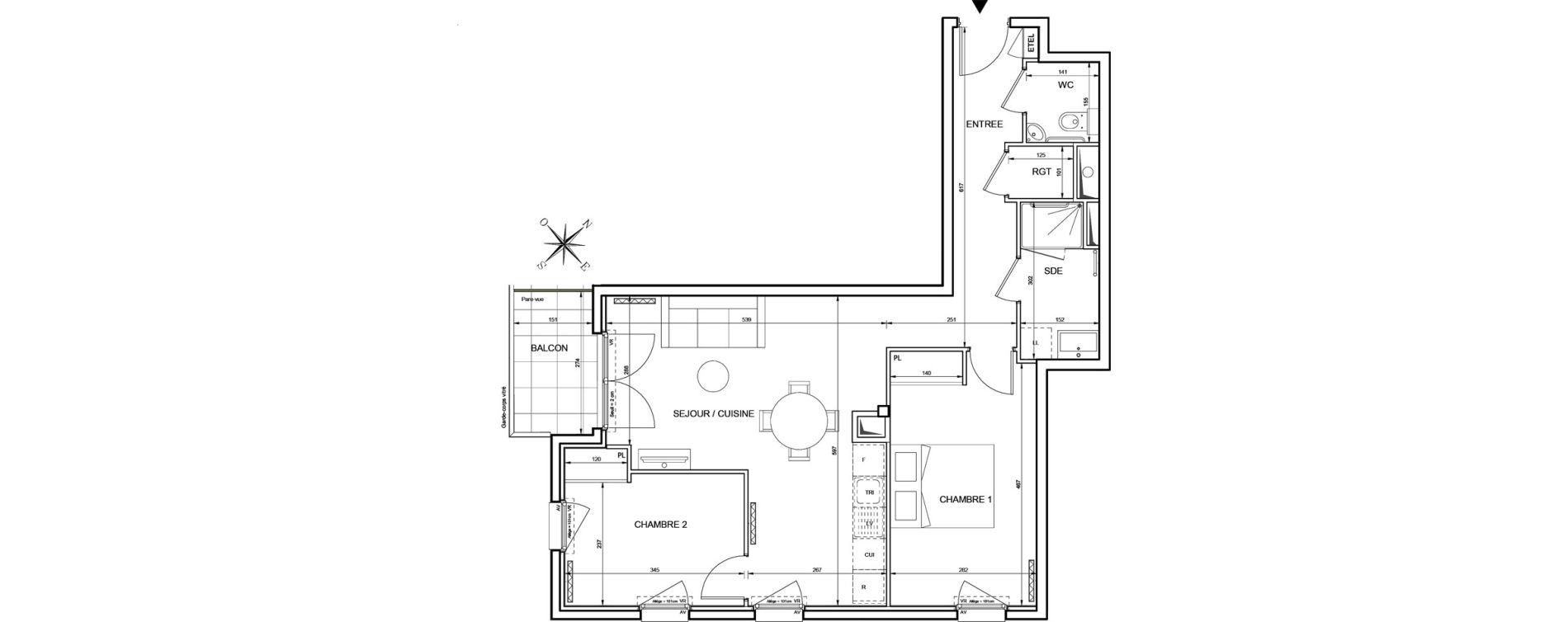Appartement T3 de 64,05 m2 &agrave; Romainville Centre