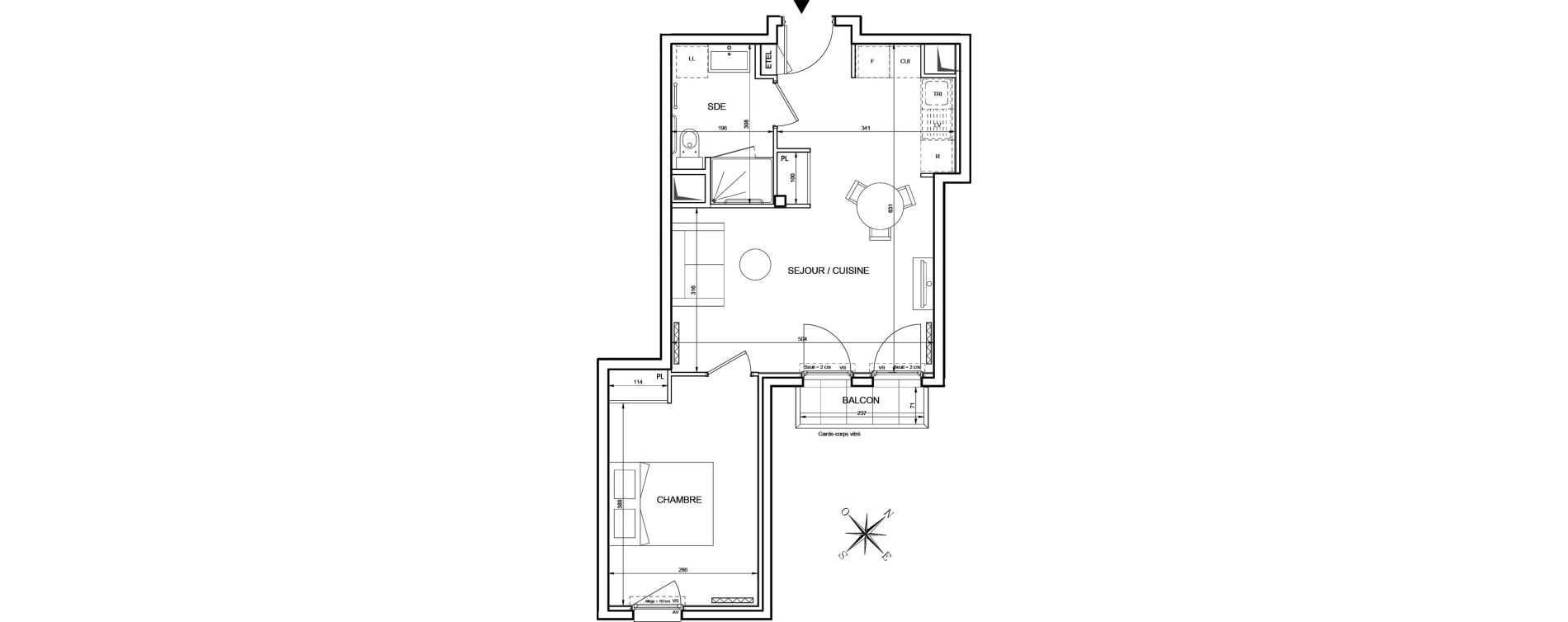 Appartement T2 de 44,25 m2 &agrave; Romainville Centre
