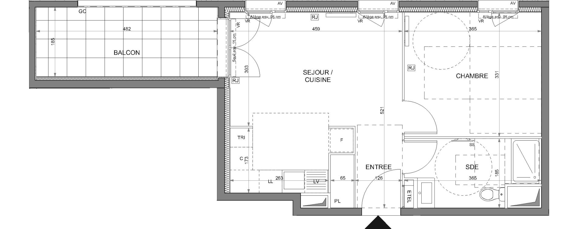 Appartement T2 de 40,61 m2 &agrave; Rosny-Sous-Bois Les coteaux beauclair