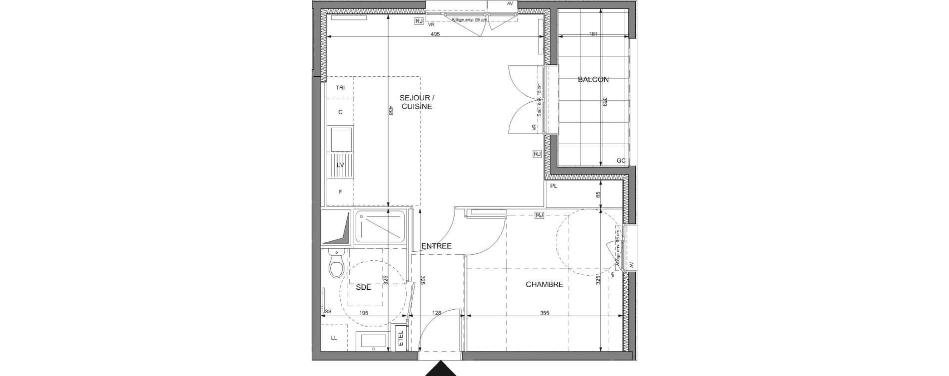Appartement T2 de 43,98 m2 &agrave; Rosny-Sous-Bois Les coteaux beauclair