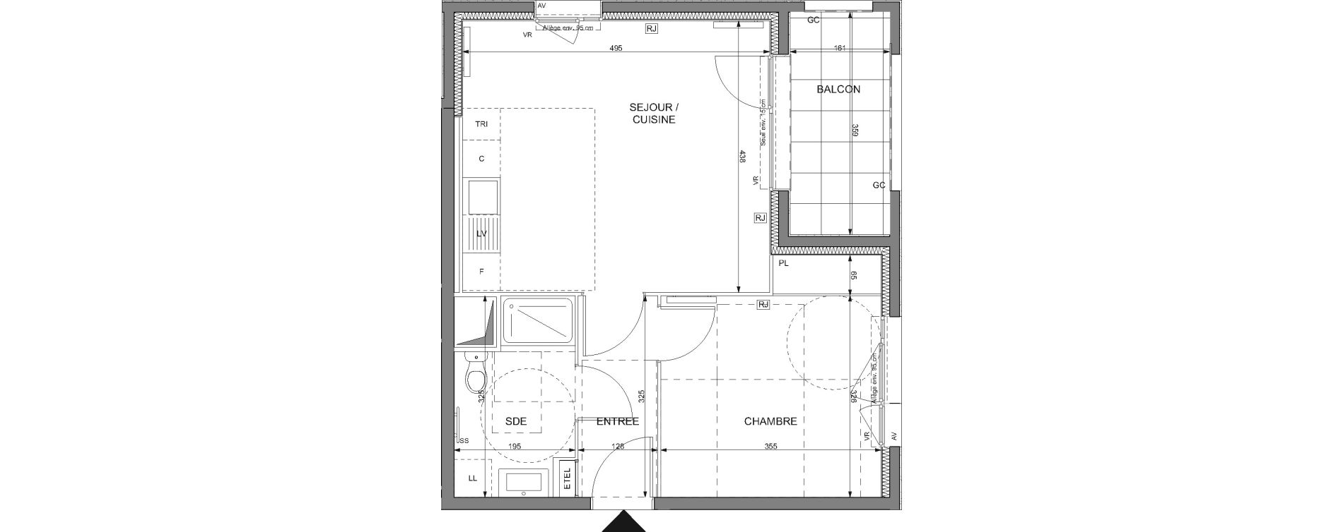 Appartement T2 de 43,98 m2 &agrave; Rosny-Sous-Bois Les coteaux beauclair