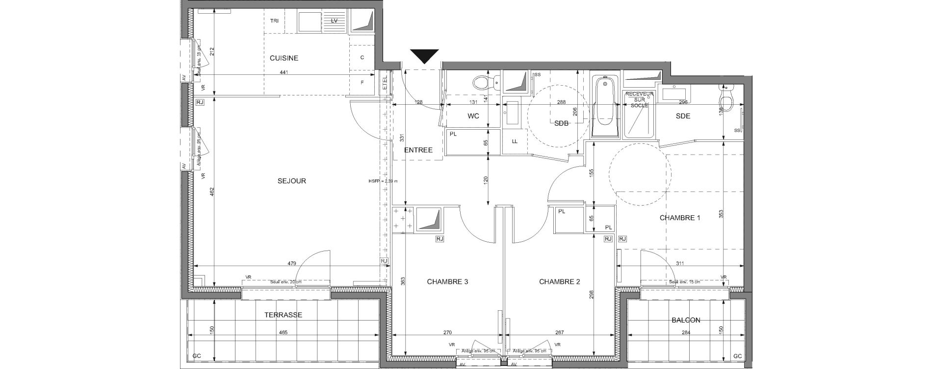 Appartement T4 de 82,22 m2 &agrave; Rosny-Sous-Bois Les coteaux beauclair