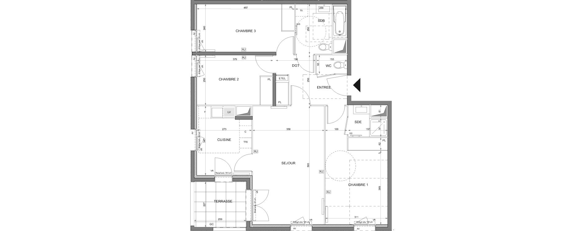 Appartement T4 de 83,34 m2 &agrave; Rosny-Sous-Bois Les coteaux beauclair