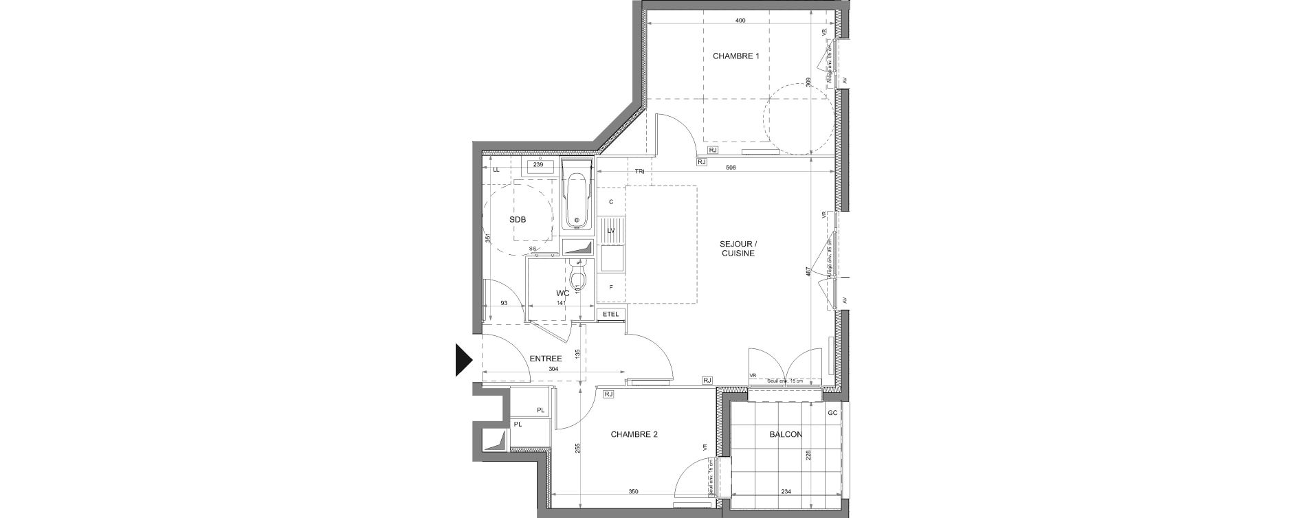 Appartement T3 de 58,37 m2 &agrave; Rosny-Sous-Bois Les coteaux beauclair