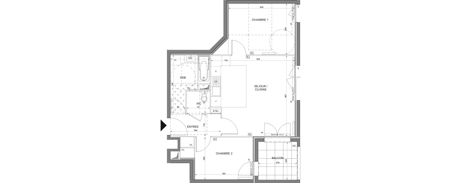 Appartement T3 de 58,37 m2 &agrave; Rosny-Sous-Bois Les coteaux beauclair