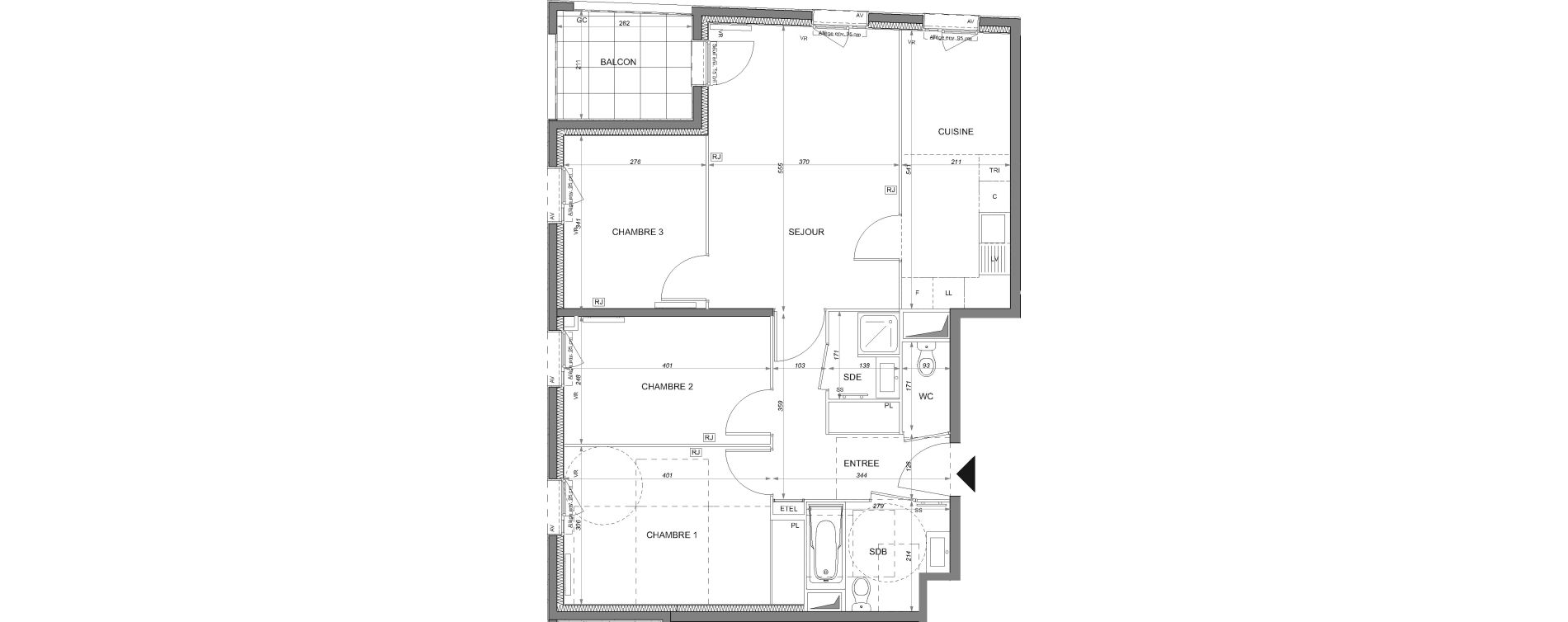 Appartement T4 de 80,92 m2 &agrave; Rosny-Sous-Bois Les coteaux beauclair