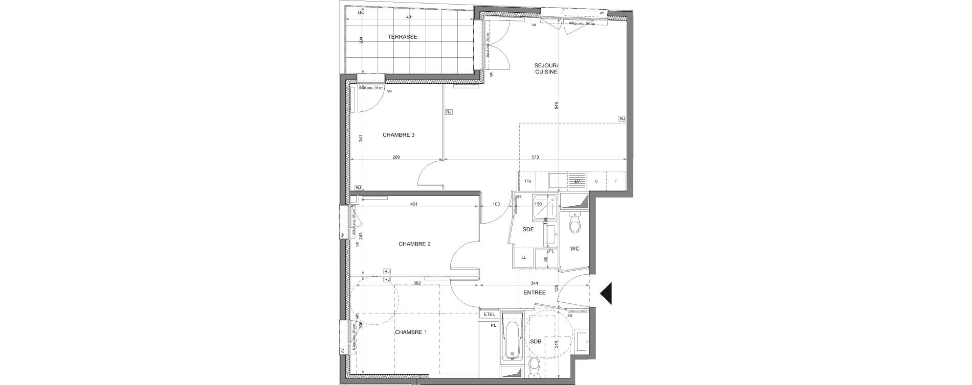 Appartement T4 de 78,33 m2 &agrave; Rosny-Sous-Bois Les coteaux beauclair