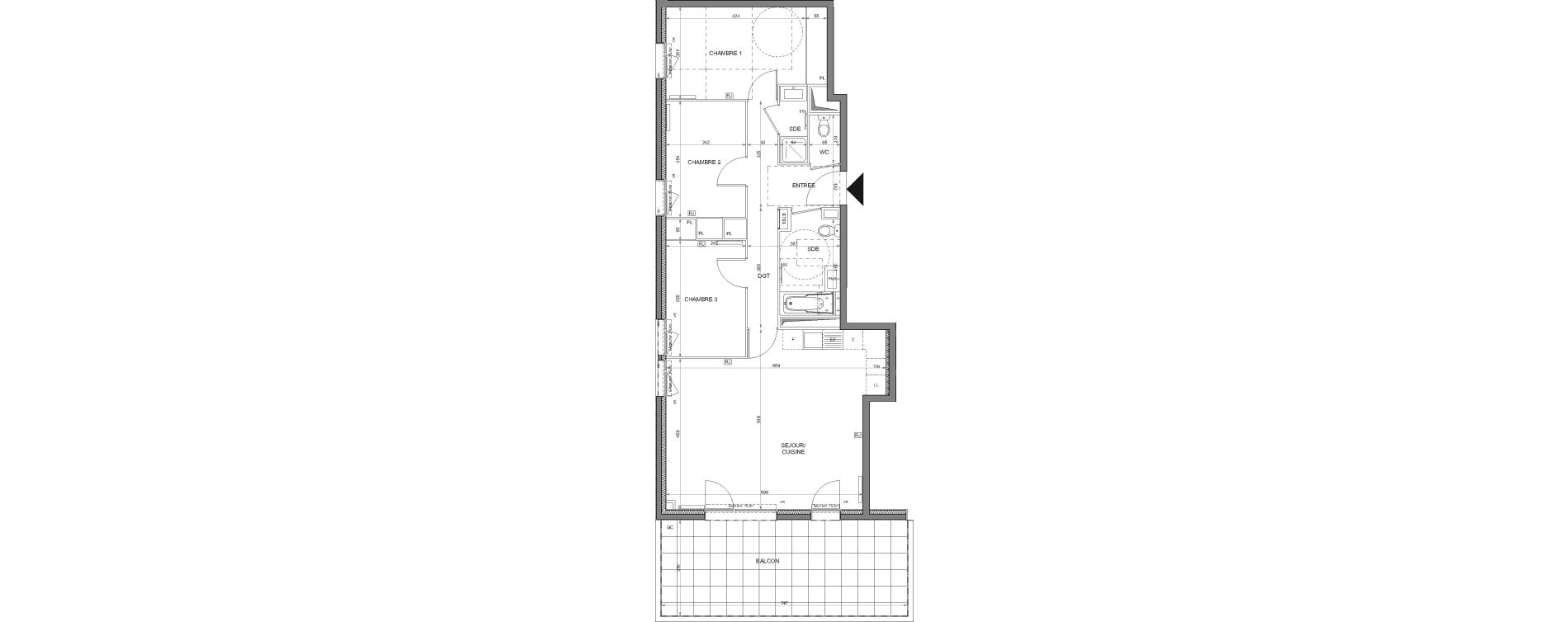 Appartement T4 de 81,43 m2 &agrave; Rosny-Sous-Bois Les coteaux beauclair