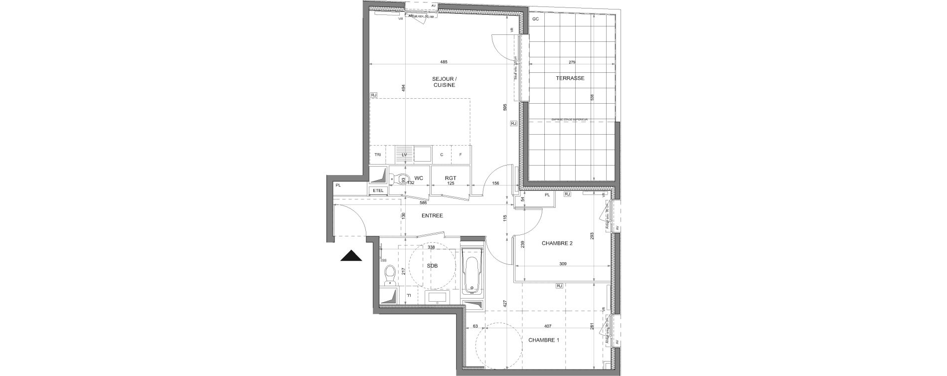 Appartement T3 de 65,33 m2 &agrave; Rosny-Sous-Bois Les coteaux beauclair