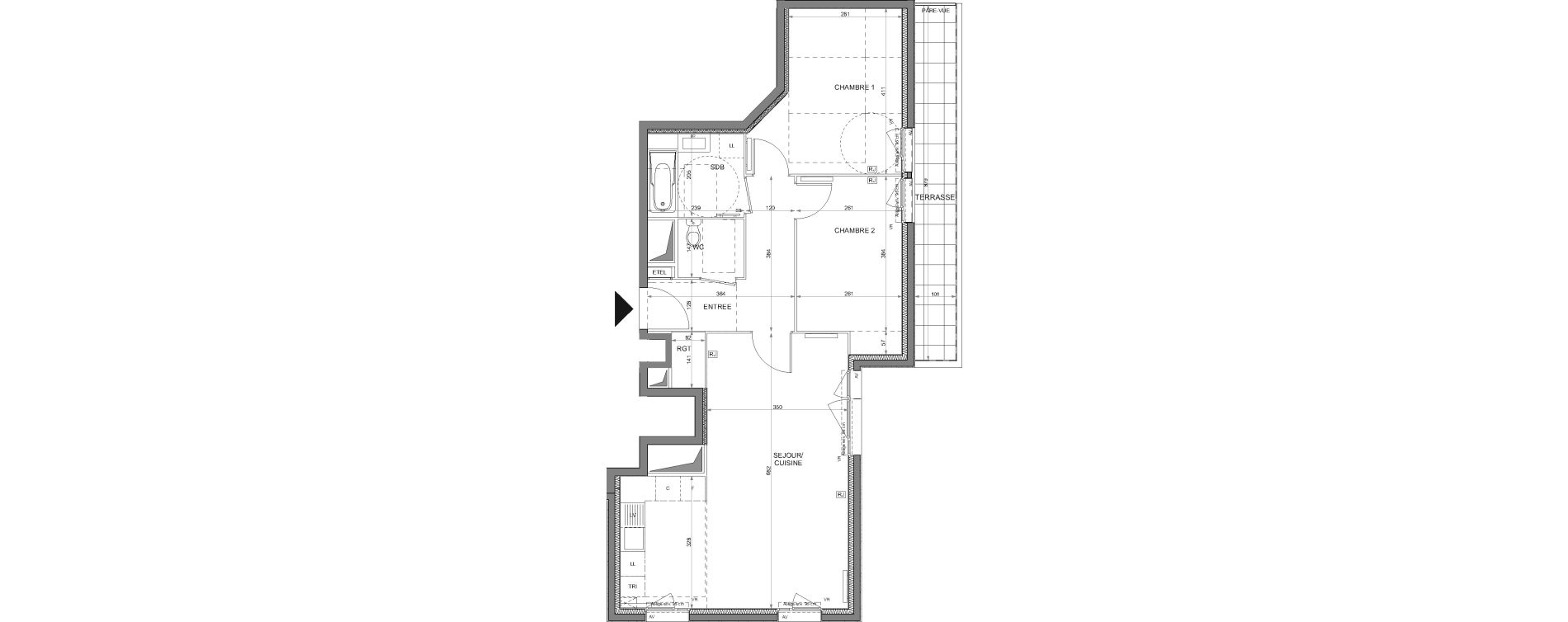 Appartement T3 de 71,03 m2 &agrave; Rosny-Sous-Bois Les coteaux beauclair
