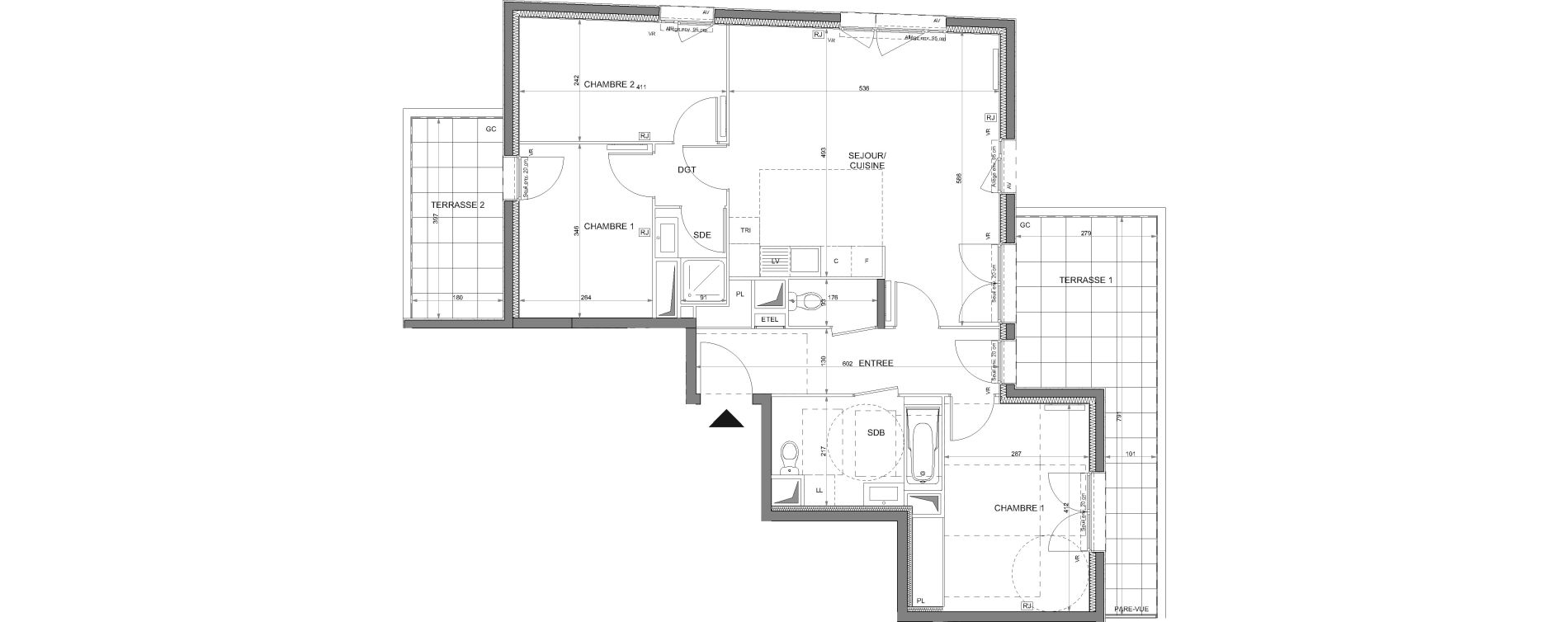 Appartement T4 de 81,41 m2 &agrave; Rosny-Sous-Bois Les coteaux beauclair