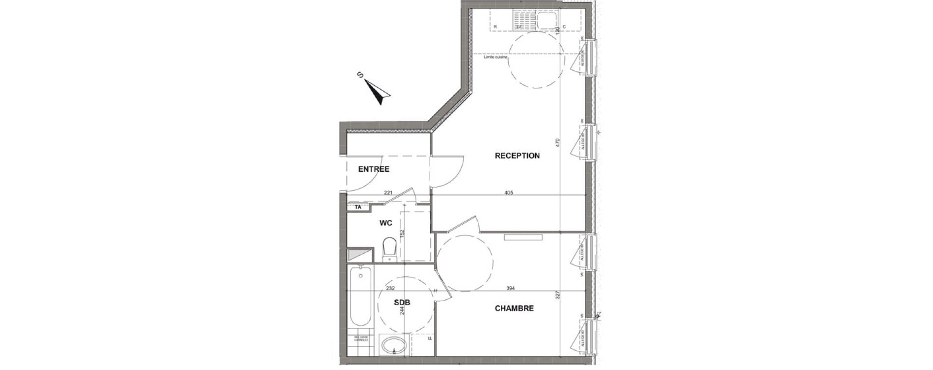 Appartement T2 de 46,61 m2 &agrave; Rosny-Sous-Bois Centre