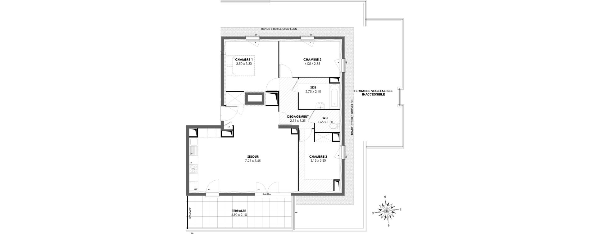Appartement T4 de 80,88 m2 &agrave; Rosny-Sous-Bois Les coteaux beauclair