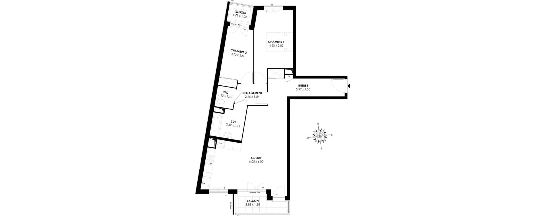 Appartement T3 de 70,72 m2 &agrave; Rosny-Sous-Bois Les coteaux beauclair